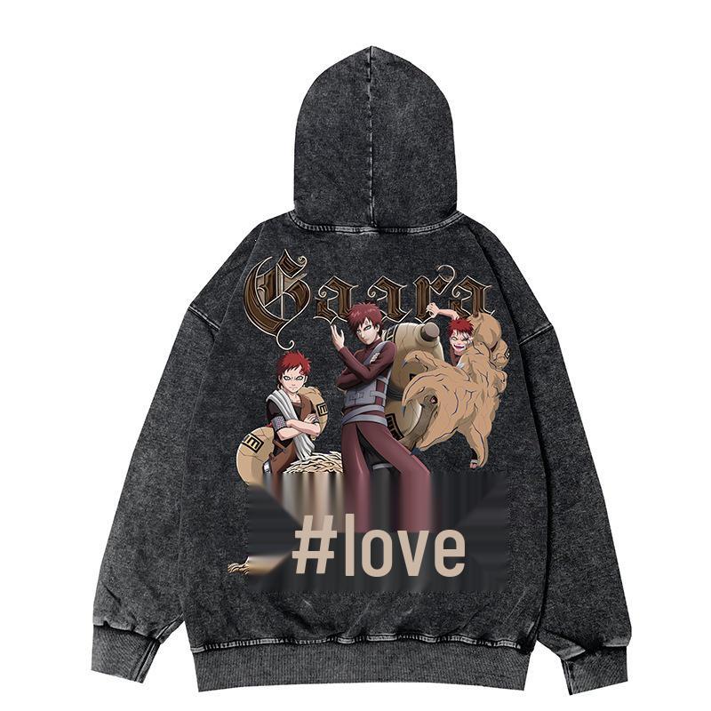 Naruto Vintage Oversized Hooded Jacket - Japanese Anime Style (Autumn/Winter)
