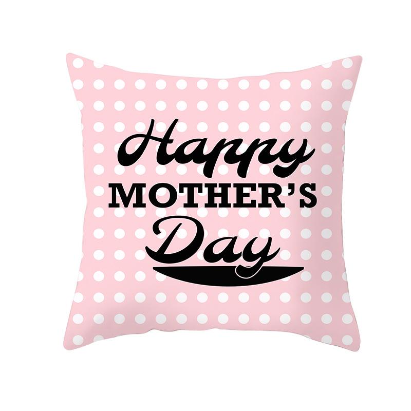 Mother's Day Pillow Peach Skin Printed Pillow Cover Sofa Cushion Cover Car Cushion Cover Home Decoration