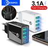 3.1A 4 Ports prise ue/US chargeur USB Charge rapide QC 3.0 chargeur de téléphone pour iPhone Samsung Xiaomi adaptateur de Charge