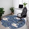 1PC Koala Leaves Office Round Area Rug, Mat Suitable For Office, Under Office Chairs Bedroom Living Room Home Decor, Room Deco