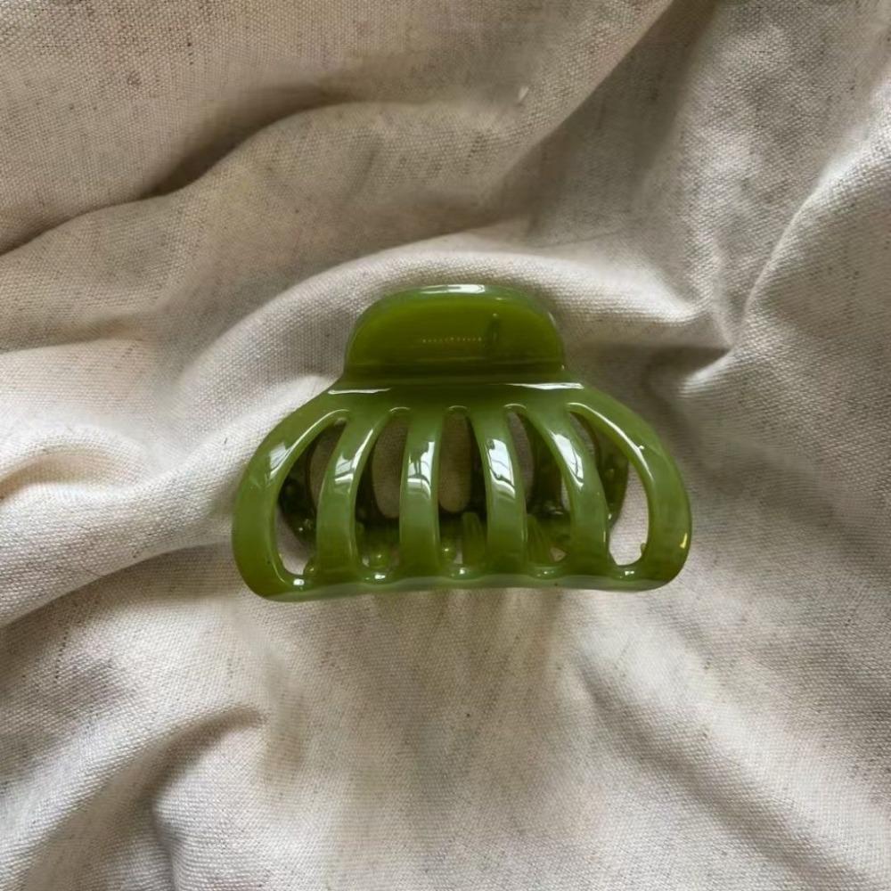 

Vintage Plastic Hollow Pumpkin Hair Clip Geometric Styling Tools Ponytail Holder Hair Accessories Gift