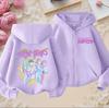 Hoodies Sweatshirts Girls Kids Girls Sweatshirt Zip Purple Hoodie Casual Top Hoodie Kids Clothing