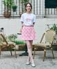 Metapeo Met Ribbon Print Skirt Pants Pink