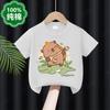 Kids Summer TShirts ShortSleeved Cartoon Print Pure Polyester Fashionable And Stylish Childrens Clothing