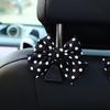 1Pc Car Seat Back Hook Polka Dot Bow Hanging Holder Car Storage Hanger Interior Accessories Female Automobile Practical Hook