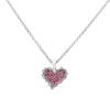 Punk Trend Sweet Cool Sweater Chain Stainless Steel Pink Zircon Love Necklaces for Birthday Present