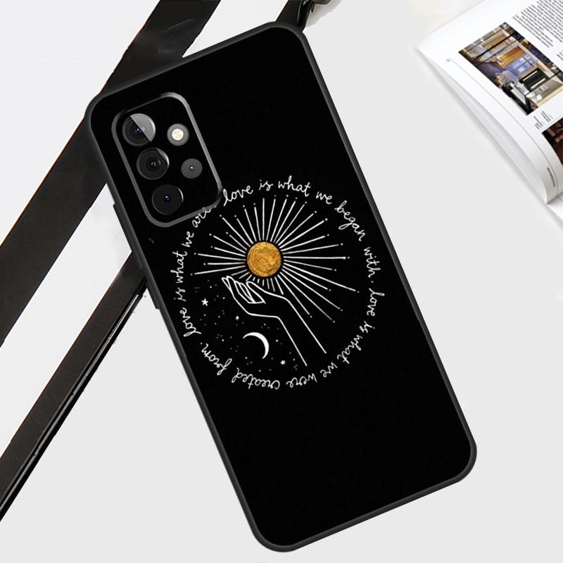 Sun Flowers Cat Snake Moon Case For Samsung Galaxy A12 A22 A32 A52 A56 A36 A26 A16 A06 A54 A34 A14 A13 A53 A15 A35 A55