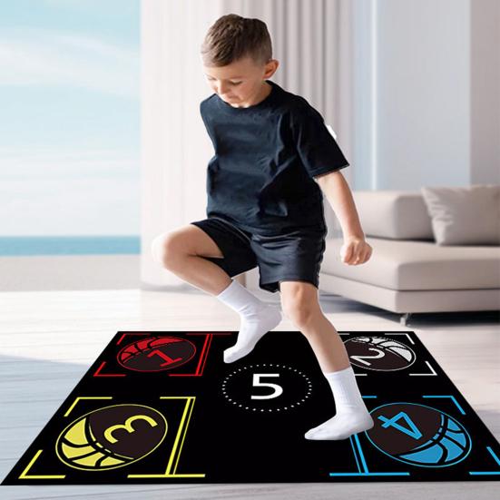 Basketball Footwork Training Mat Non-Slip Low Noise Basketball Training System Mat Agility Footstep Training Mat for Dribbling Training At Home