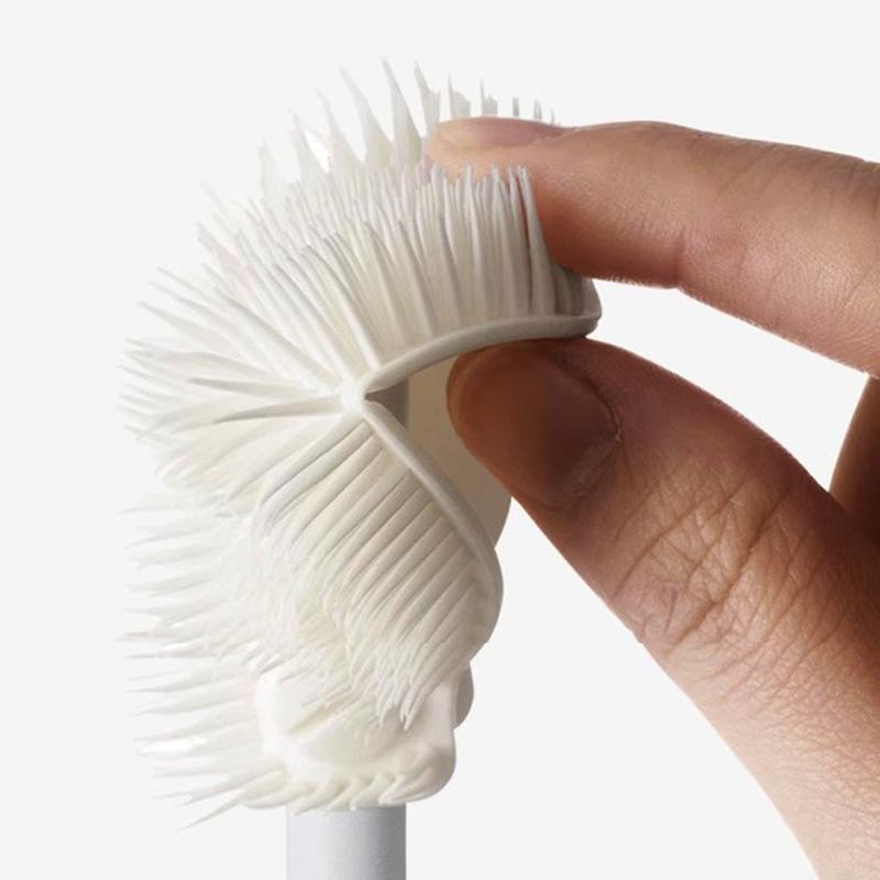 1PCS New Silicone Milk Bottle Brush Cup Scrubber Glass Cleaner Kitchen Cleaning Tool Long Handle Drink Bottle Glass Cup Cleaning Brush