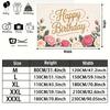 Gold Floral Birthday Backdrop 1pc - Celebration Decor