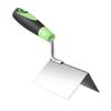 2Pcs Stainless Steel Drywall Corner Trowel with Soft Grip Handle Interior Exterior Corner Blades Ergonomic Anti-Slip Rubber Handle Masonry Corner Tool