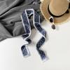 Bandeaux Longs 140x7cm Cravate Cheveux Fine Foulard Pour Femmes Foulard de Soie Satinée Bandeaux Imprimés Ruban Mignon Sac de Poignet Foulards
