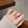Light Luxury Medieval Hollow Lace Ring Retro Exquisite Diamond-Encrusted Lace Gypsy Interwoven Winding Opening