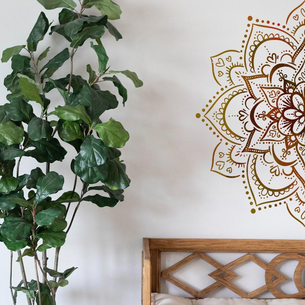 Lotus Wall Sticker Mandala Wall Decal Repositionable