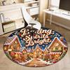 Cute cartoon gingerbread man Christmas gift rug home soft decorative anti-slip yoga table and chair mat carpet outdoor floor mat carpet Y1