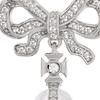 VIVIENNE WESTWOOD Octavie Bow Saturn Pendant Earrings Women Earrings Silver Transparent 6202014H01P346