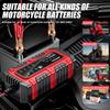 FOXSUR 6V 12V Vollintelligentes Batterieladegerät LCD-Display Intelligente Puls-Reparaturladung Auto Motorrad AGM GEL Blei-Säure-Batterien