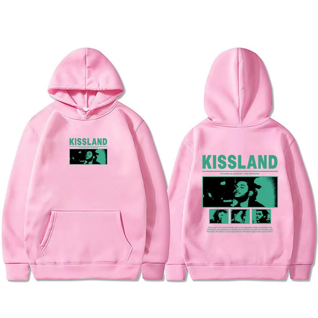 Rapper The Weeknd Kiss Land Album Graphic Hoodie Men Women Hip Hop Fashion Pop Music Streetwear Men's Casual Oversized Hoodies