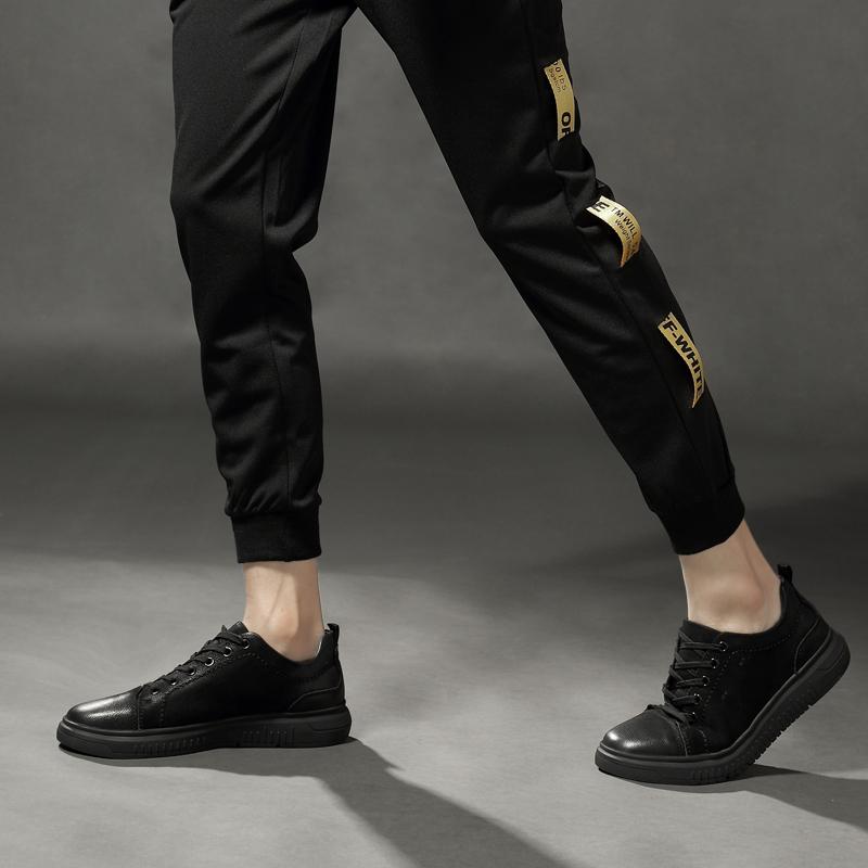 Trendy casual men's shoes Fashion minimalist and design styles Daily office Outdoor street High quality youth shoes Black New