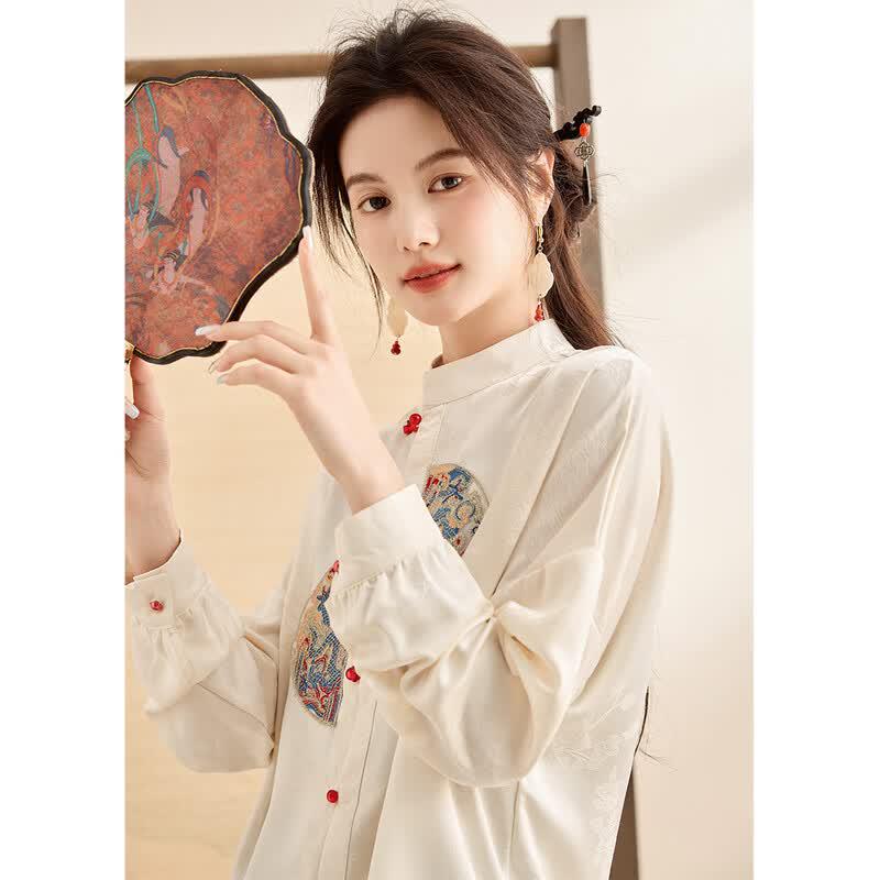 ORIGIN Women s Chinese Style Printed Cardigan XL