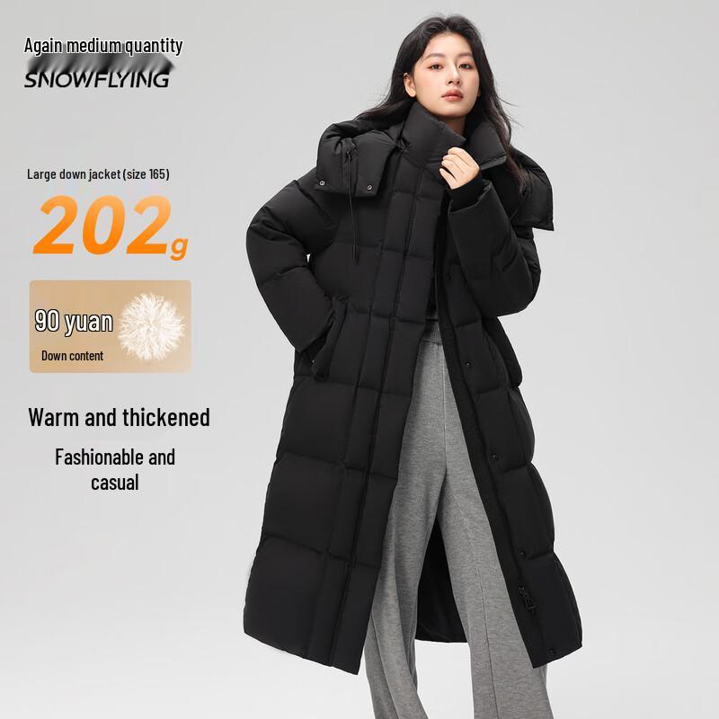 XueZhongFei Parka Lungă de Iarnă pentru Femei cu Puf de Rață