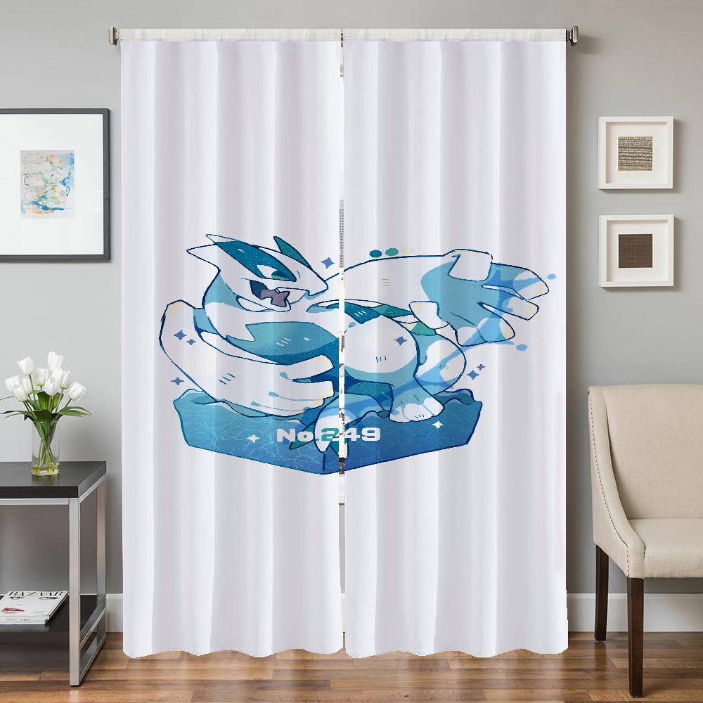 

Домашний интерьер Кухня Шторы для гостиной 2 шт. Плотные шторы Дверная занавеска Покемон Перегородка Спальня Украшение W50xH70cmx2pcs-CL