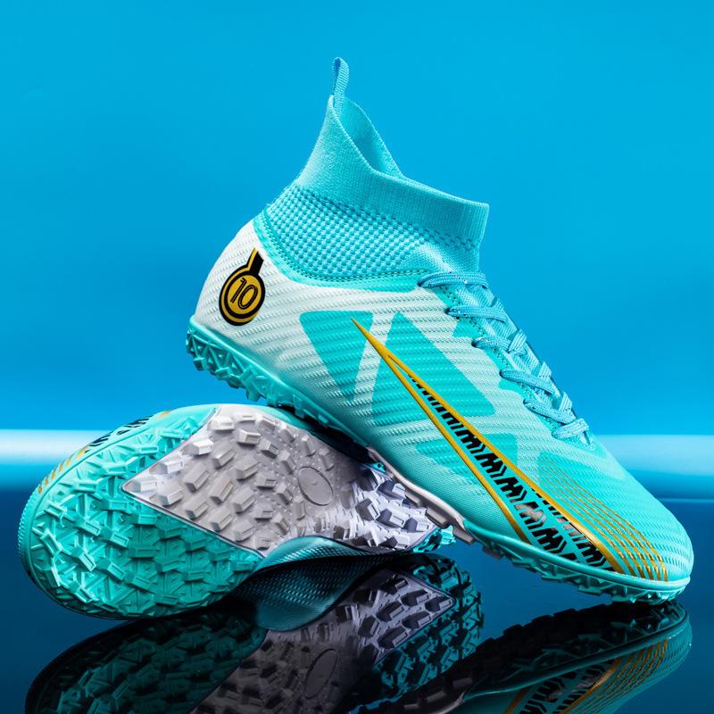 

X2302 высокие футбольные бутсы мужские и женские детские сломанные шипы газон AG длинные шипы студенческие тренировочные соревновательные спортивные бутсы 46