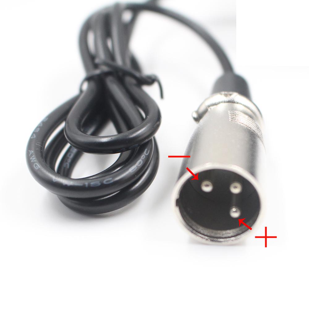 42V 2A 42V2A Charger For 36V 18650 Lithium Battery Pack With 3-Pin XLR Socket Connector EU US AU UK
