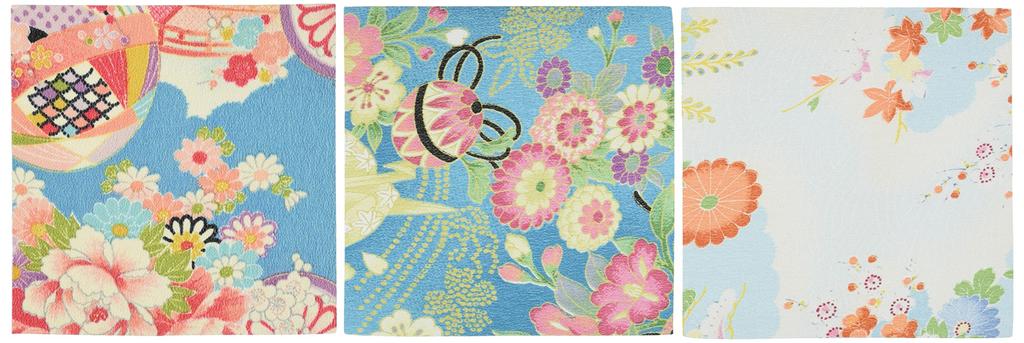 Nishimura Shoji Chirimen ORIFU Approximately 17cm X 3 for Crafts and Handmade Items (folding Cloth), 17cm, Sheets, Boxed,