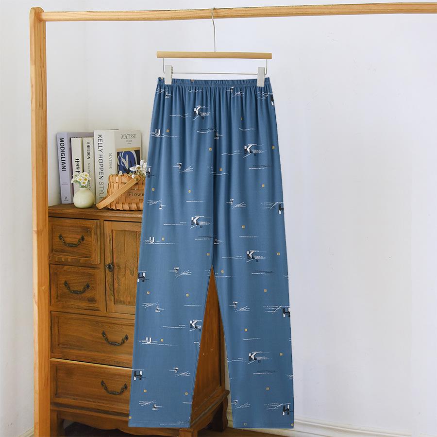 Pantaloni Pigiama a Quadri in Puro Cotone da Uomo - Larghi, Taglie Forti, Leggeri per Primavera, Estate e Autunno.