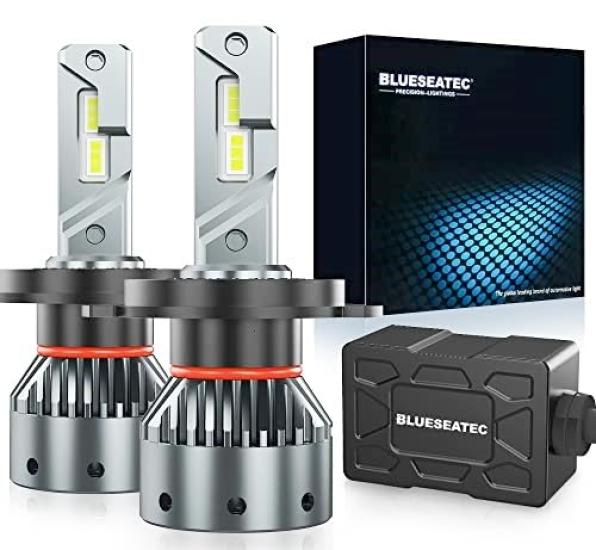

BLUESEATE C H4 LED Super H4 Inspection with Hybrid and EV Constant Current Cooling Quiet No Radio Pack of 2 Products from a Headlights, Bright, 20,000