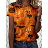 Halloween Series Fashionable Summer New Women's Round Neck T-shirt