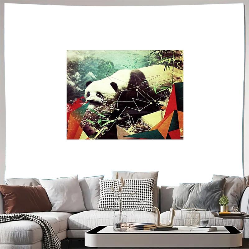 

unframed Nature Panda Tapestry Wall Hanging Forest Animal Zen Decor Bedroom Living Room Home Aesthetic Room Divider Backdrop 74x94cm(29x37in)