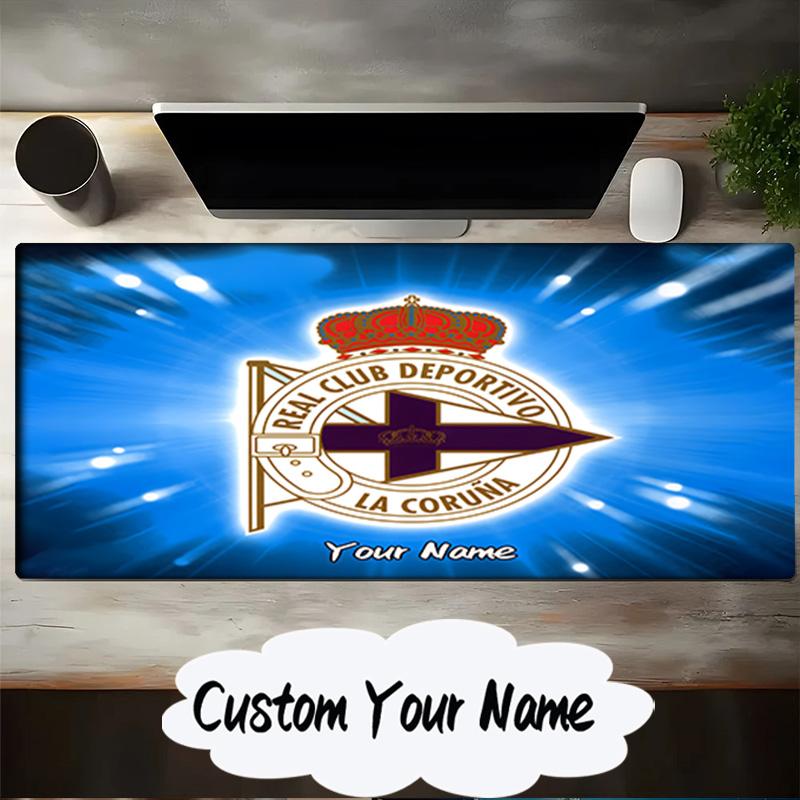 Custom Name Mouse Pad Deportivo A Coruna Crest Mouse Pad, Gaming Mouse Pad, Keyboard Pad, Desk Decor for Computer Notebook Fan Birthday Gift