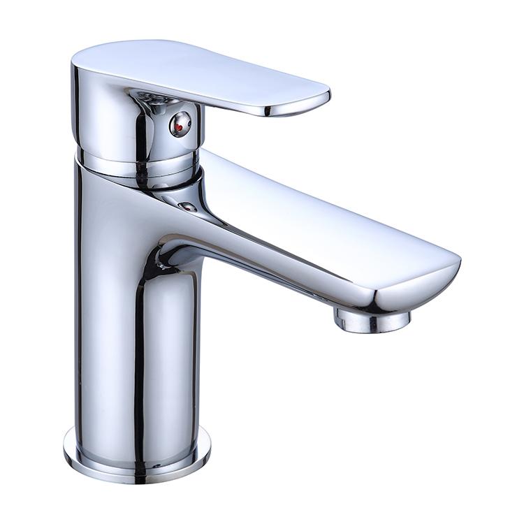Single Handle Stainless Steel Bathroom Water Mixer Faucet High Quality Tall Basin Faucet (as the picture,Chrome)