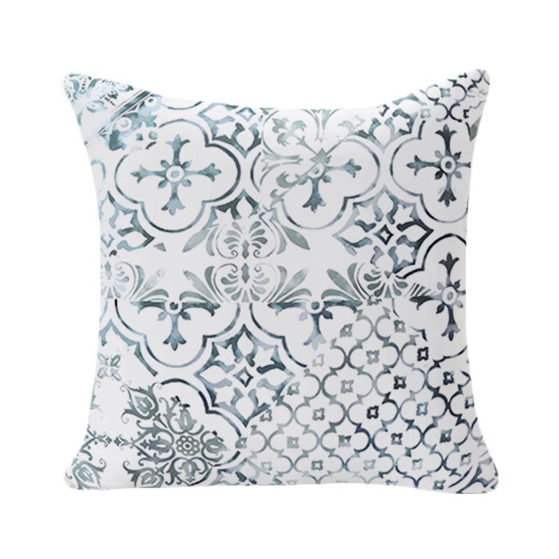 Einfacher geometrischer Druck Kissenbezug Abstraktes florales Wohnzimmer Sofa Kissenbezug