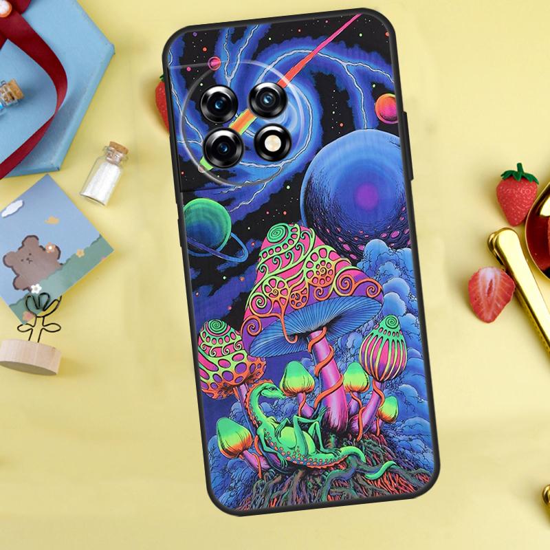 Weird Trippy Mushroom Case For OnePlus 12R 10R 13R 13T 15 13 12 11 10 9 10T 8T Nord CE 5 2 3 4 Lite N20 N30 Cover