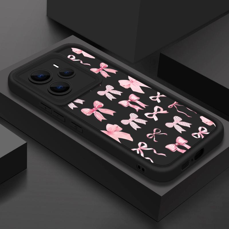 Capa de Celular Antichoque com Estampa de Laço Para Xiaomi 14T 13T Pro Poco X7 F6 X6 Redmi Note 14 13 Pro 12 11 Silicone Macio Proteção de Lente TPU Fosco Capa Traseira