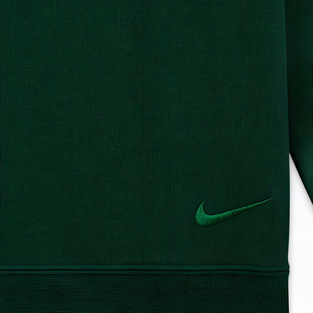Nike Solid Color Logo Embroidered Crewneck Sweatshirt Men tops Green FB7223-341