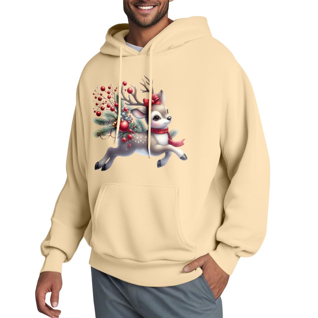 Men's Hooded Sweatshirt, Contrasting Color Sweatshirt, Sports   Casual Jacket