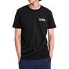 Vans T-shirty Męskie Czarne Okrągły Dekolt Umiarkowany Prosty Krój VN0A4MLVBLK