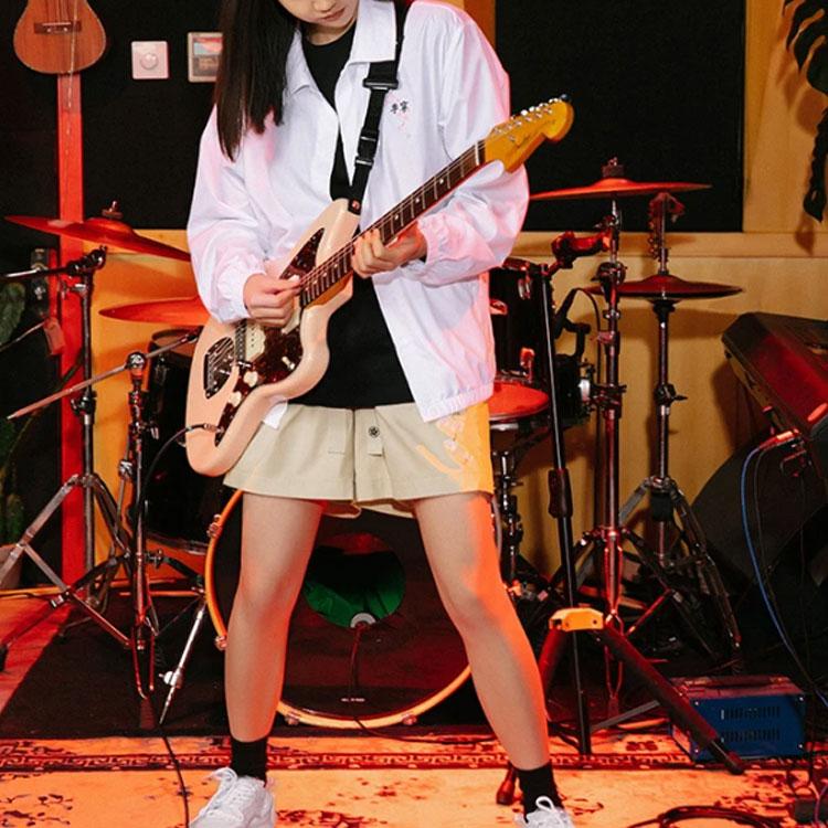 Li-Ning Sakura Series Botanical Floral Print Loose Casual Sun-Protective Jacket Unisex Jacket White AFDS943-3