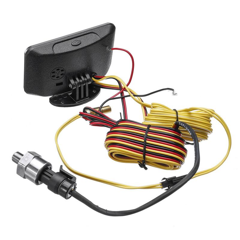 3 In1 LCD Car Digital Gauge Voltmeter/Oil Pressure/Water Temp 12-24V Universal-A87Q