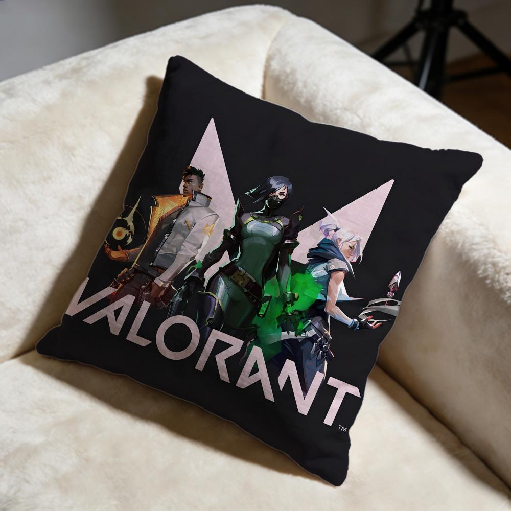 Hot VValoranted Cushion Cover Soft Decorative Pillow Case Suitable for Bedroom Sofa Car Travel Use