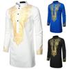 Men's Casual African Style Long Sleeve Print Shirt