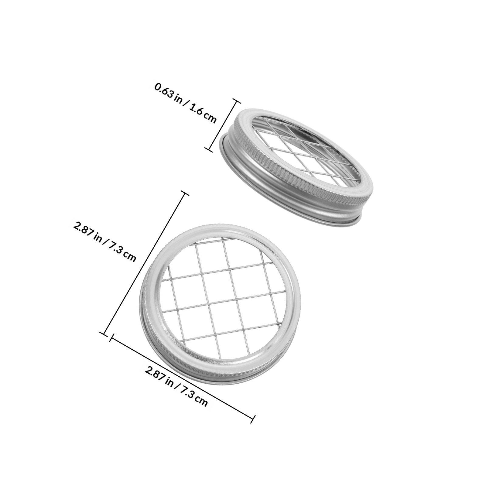 

4Pcs Mason Jar Flower Frog Lids Stainless Steel Flower Insert Lid Regular Mouth Grid Organizer Floral Arrangement Cover