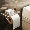 Toilettenpapierhalter, Acryl- und Aluminiumlegierungsmaterial, europäischer Royal Noble, wasserdichter Handtuchpapierhalter, Badezimmerzubehör