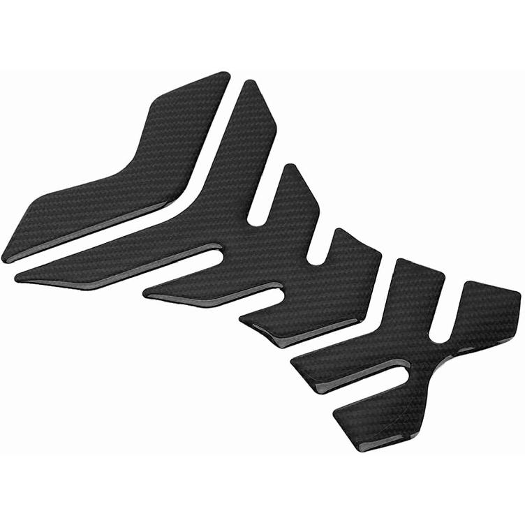 Kohlefaser-Pad-Schutz Motorrad Gas-Aufkleber Schutz Aufkleber Universal Motorrad Tankaufkleber Kraftstofftank-Schutz Passend für Dukadi Aprilla Schwarz