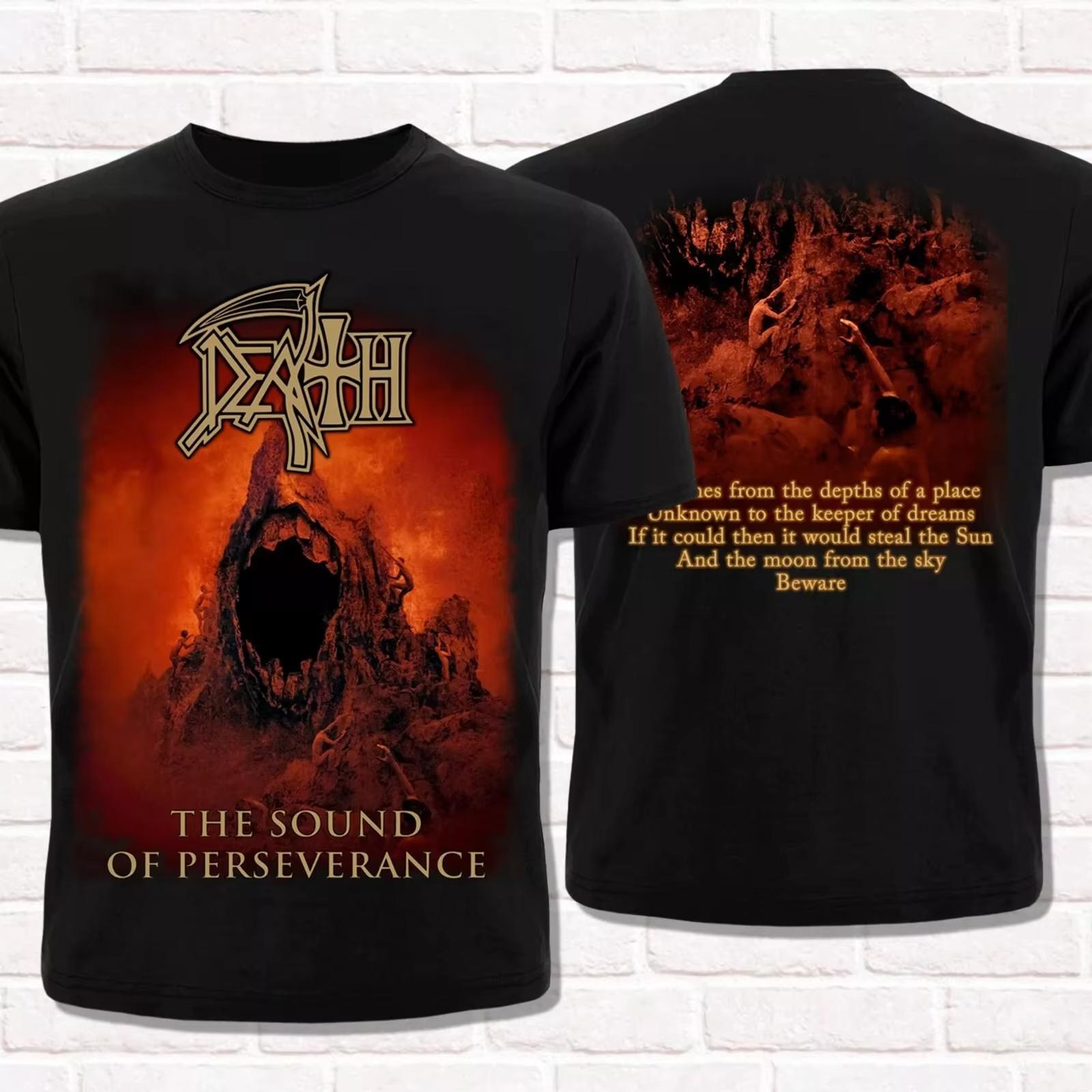 

Death The Sound of Perseverance 1998 Black T-Shirt Technical Death Metal Tees Tops Unisex Cotton Short Sleeve High Street 4XL