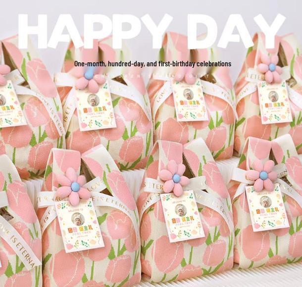 Adorable Baby Party Favor Knitted Gift Bag for Birthdays & Milestones